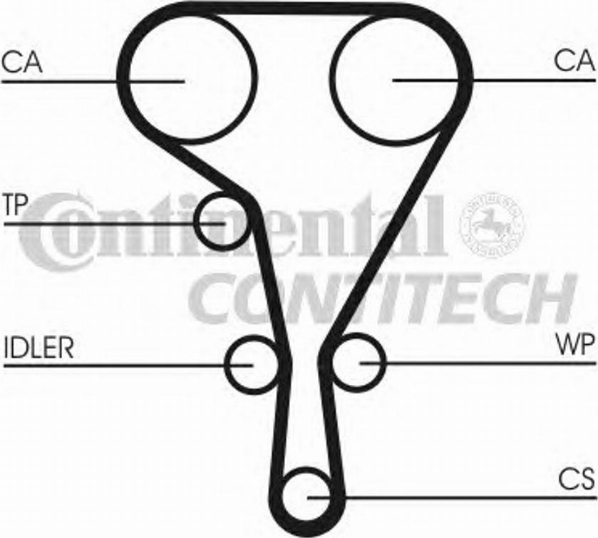 CONTITECH CT1040K2 - Комплект зубчатого ремня ГРМ autosila-amz.com