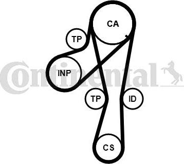 Continental CT1041K2PRO - Комплект зубчатого ремня ГРМ autosila-amz.com