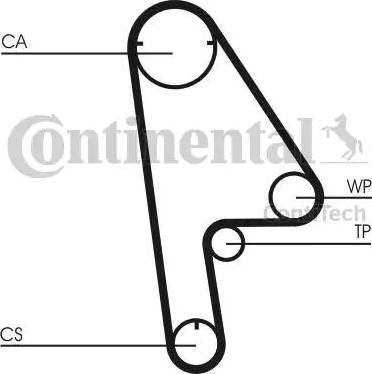 Continental CT 1001 - Зубчатый ремень ГРМ autosila-amz.com