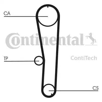 Continental CT 1072 - Зубчатый ремень ГРМ autosila-amz.com