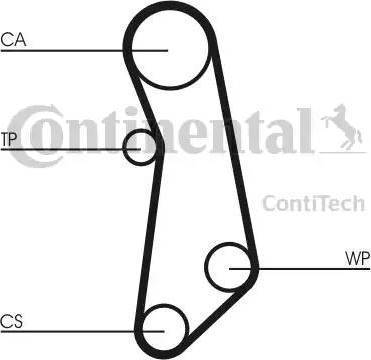 Continental CT1115WP1 - Водяной насос + комплект зубчатого ремня ГРМ autosila-amz.com