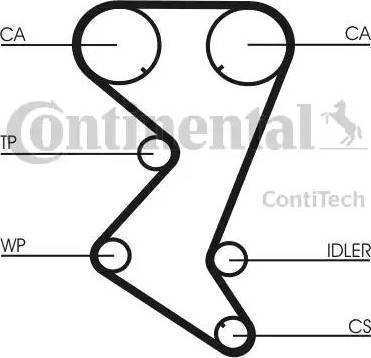 Continental CT1110K1 - Комплект зубчатого ремня ГРМ autosila-amz.com
