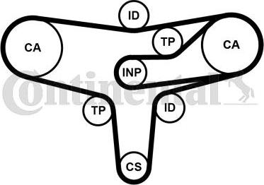 Continental CT1117K2PRO - Комплект зубчатого ремня ГРМ autosila-amz.com