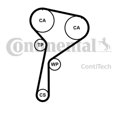 Continental CT1184WP1 - комплект ремня ГРМ с помпой autosila-amz.com