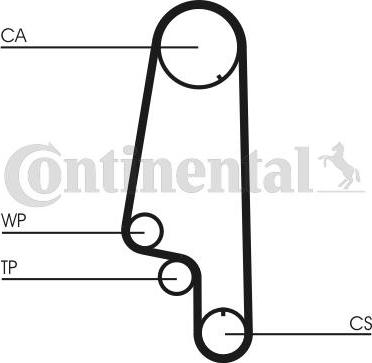 Continental CT846WP4 - Водяной насос + комплект зубчатого ремня ГРМ autosila-amz.com