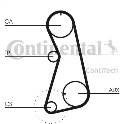 Continental CT848K4 - Комплект зубчатого ремня ГРМ autosila-amz.com