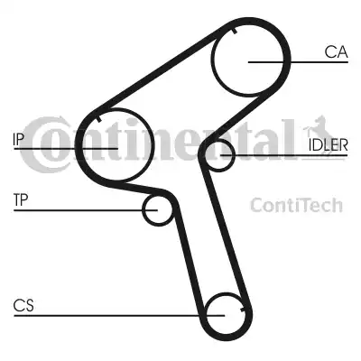 Continental CT843 - Зубчатый ремень ГРМ autosila-amz.com