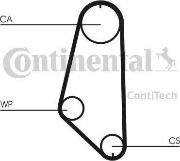 Continental CT720 - Зубчатый ремень ГРМ CONTITECH CT720 636359 OPEL Omega A / Vectra 2.0 autosila-amz.com