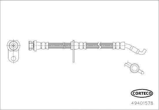 Corteco 49401578 - Тормозной шланг autosila-amz.com