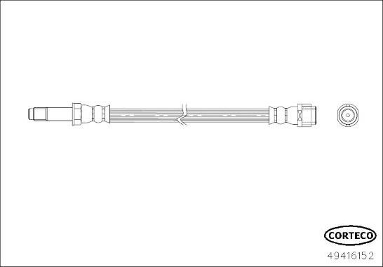 Corteco 49416152 - Тормозной шланг autosila-amz.com