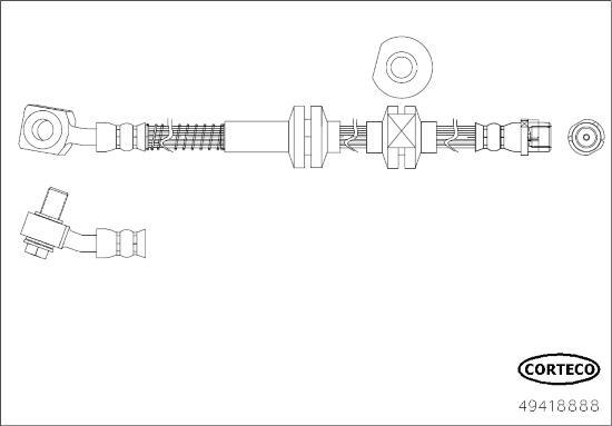 Corteco 49418888 - Тормозной шланг autosila-amz.com
