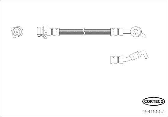 Corteco 49418883 - Тормозной шланг autosila-amz.com