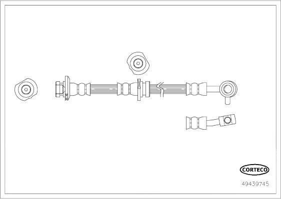 Corteco 49439745 - Тормозной шланг autosila-amz.com