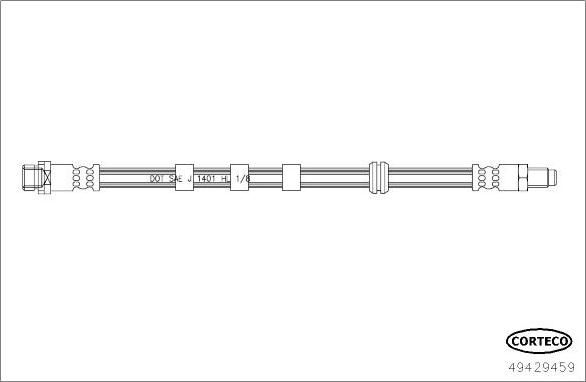 Corteco 49429459 - Тормозной шланг autosila-amz.com