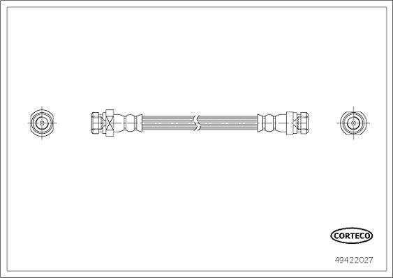 Corteco 49422027 - Тормозной шланг autosila-amz.com