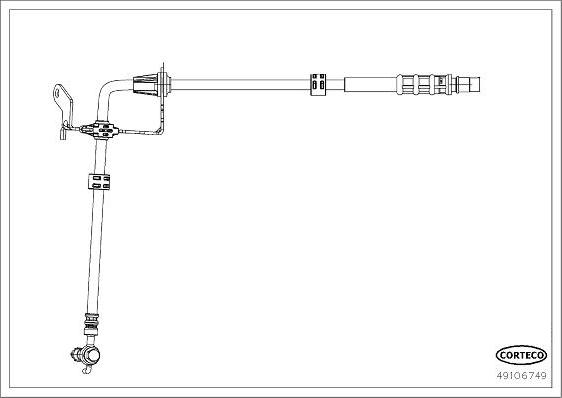 Corteco 49106749 - Тормозной шланг autosila-amz.com