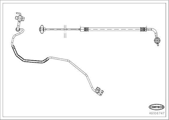 Corteco 49106747 - Тормозной шланг autosila-amz.com