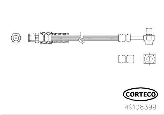 Corteco 49108399 - Тормозной шланг autosila-amz.com