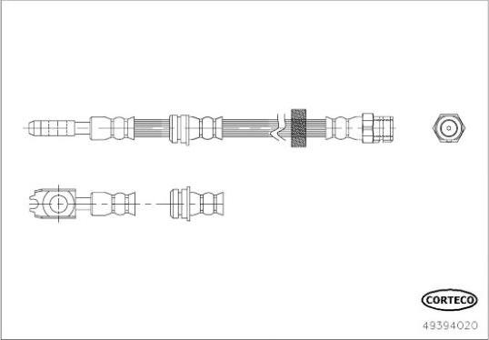 Corteco 49394020 - Тормозной шланг autosila-amz.com