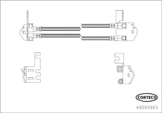 Corteco 49393983 - Тормозной шланг autosila-amz.com