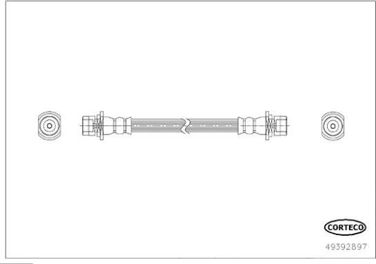 Corteco 49392897 - Тормозной шланг autosila-amz.com