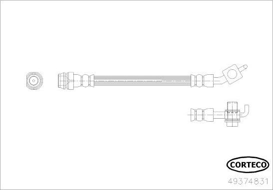 Corteco 49374831 - Тормозной шланг autosila-amz.com