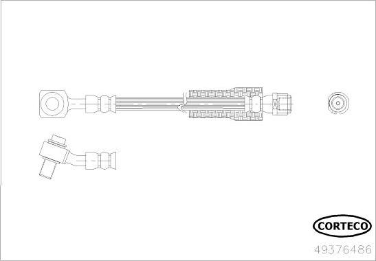 Corteco 49376486 - Тормозной шланг autosila-amz.com