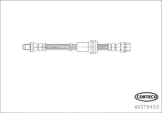 Corteco 49378450 - Тормозной шланг autosila-amz.com