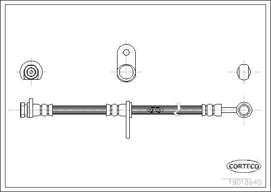 Corteco 19018940 - Тормозной шланг autosila-amz.com