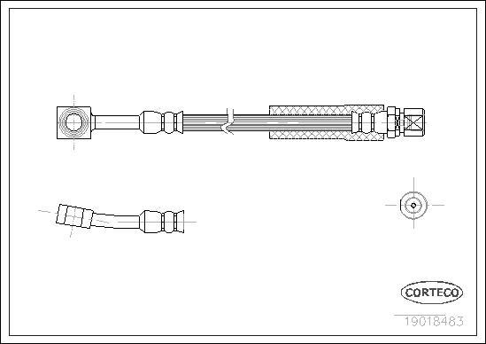 Corteco 19018483 - Тормозной шланг autosila-amz.com