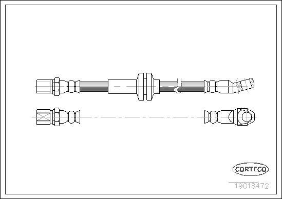 Corteco 19018472 - Шланг тормозной Corteco autosila-amz.com