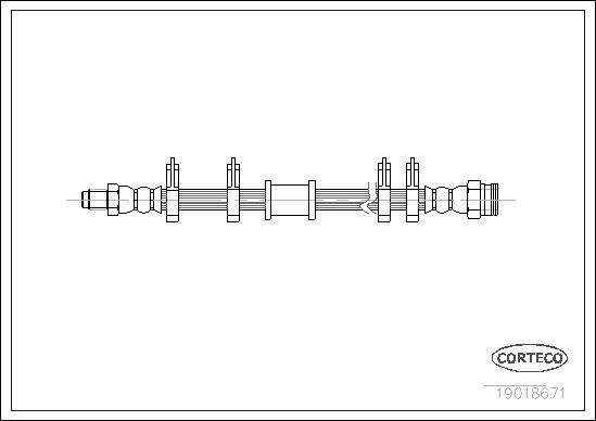 Corteco 19018671 - Тормозной шланг autosila-amz.com