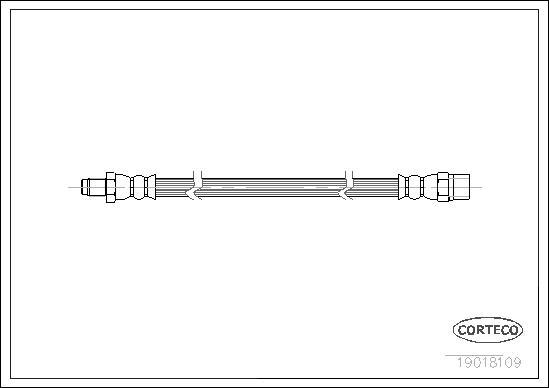 Corteco 19018109 - Тормозной шланг autosila-amz.com