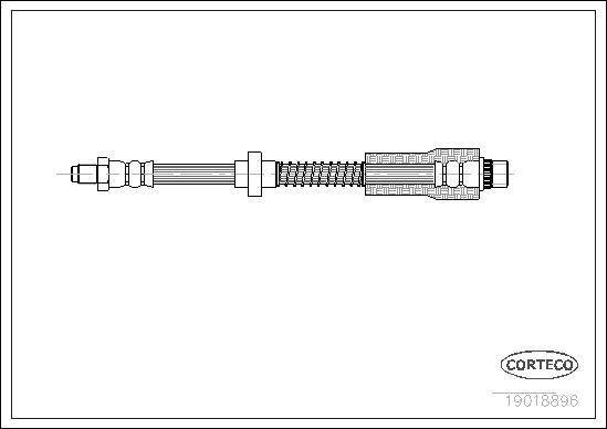 Corteco 19018896 - Тормозной шланг autosila-amz.com