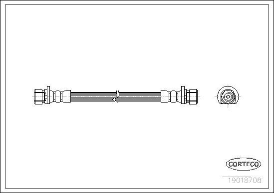 Corteco 19018708 - Тормозной шланг autosila-amz.com