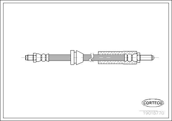 Corteco 19018770 - Шланг тормозной Corteco autosila-amz.com