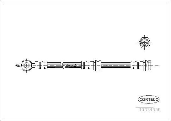 Corteco 19034656 - Тормозной шланг autosila-amz.com