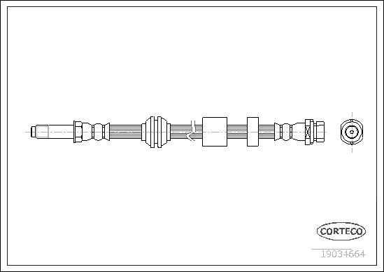 Corteco 19034664 - Тормозной шланг autosila-amz.com