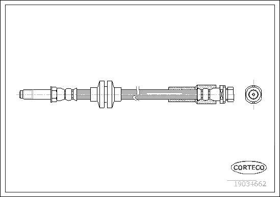 Corteco 19034662 - Тормозной шланг autosila-amz.com