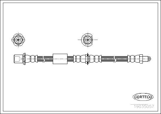 Corteco 19035057 - Тормозной шланг autosila-amz.com