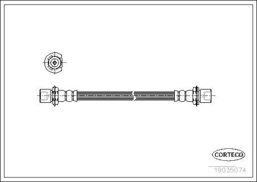 Corteco 19035074 - Тормозной шланг autosila-amz.com