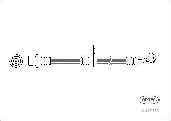 Corteco 19035115 - Тормозной шланг autosila-amz.com