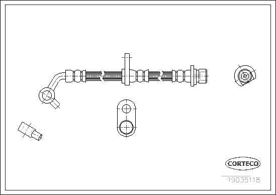 Corteco 19035118 - Тормозной шланг autosila-amz.com