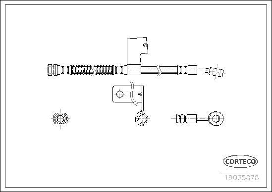 Corteco 19035878 - Тормозной шланг autosila-amz.com