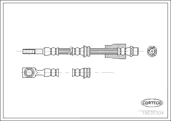 Corteco 19035304 - Тормозной шланг autosila-amz.com