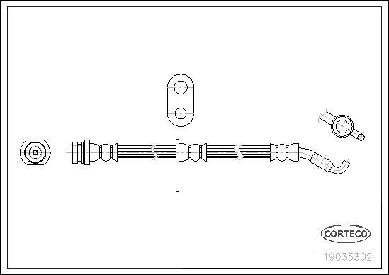 Corteco 19035302 - Тормозной шланг autosila-amz.com