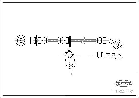 Corteco 19035732 - Тормозной шланг autosila-amz.com