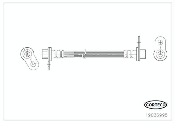 Corteco 19036995 - Тормозной шланг autosila-amz.com