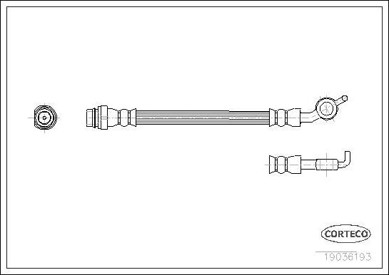 Corteco 19036193 - Тормозной шланг autosila-amz.com