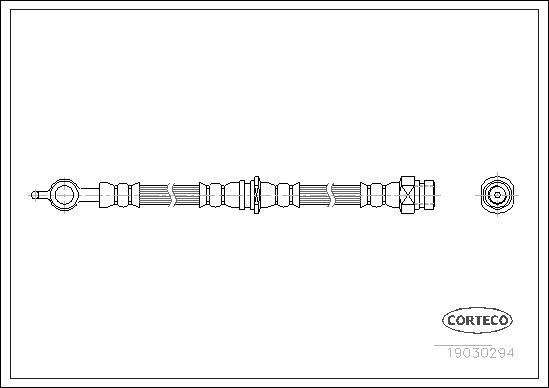 Corteco 19030294 - Тормозной шланг autosila-amz.com